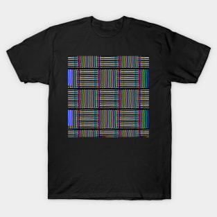 Glitched Lines Pattern T-Shirt